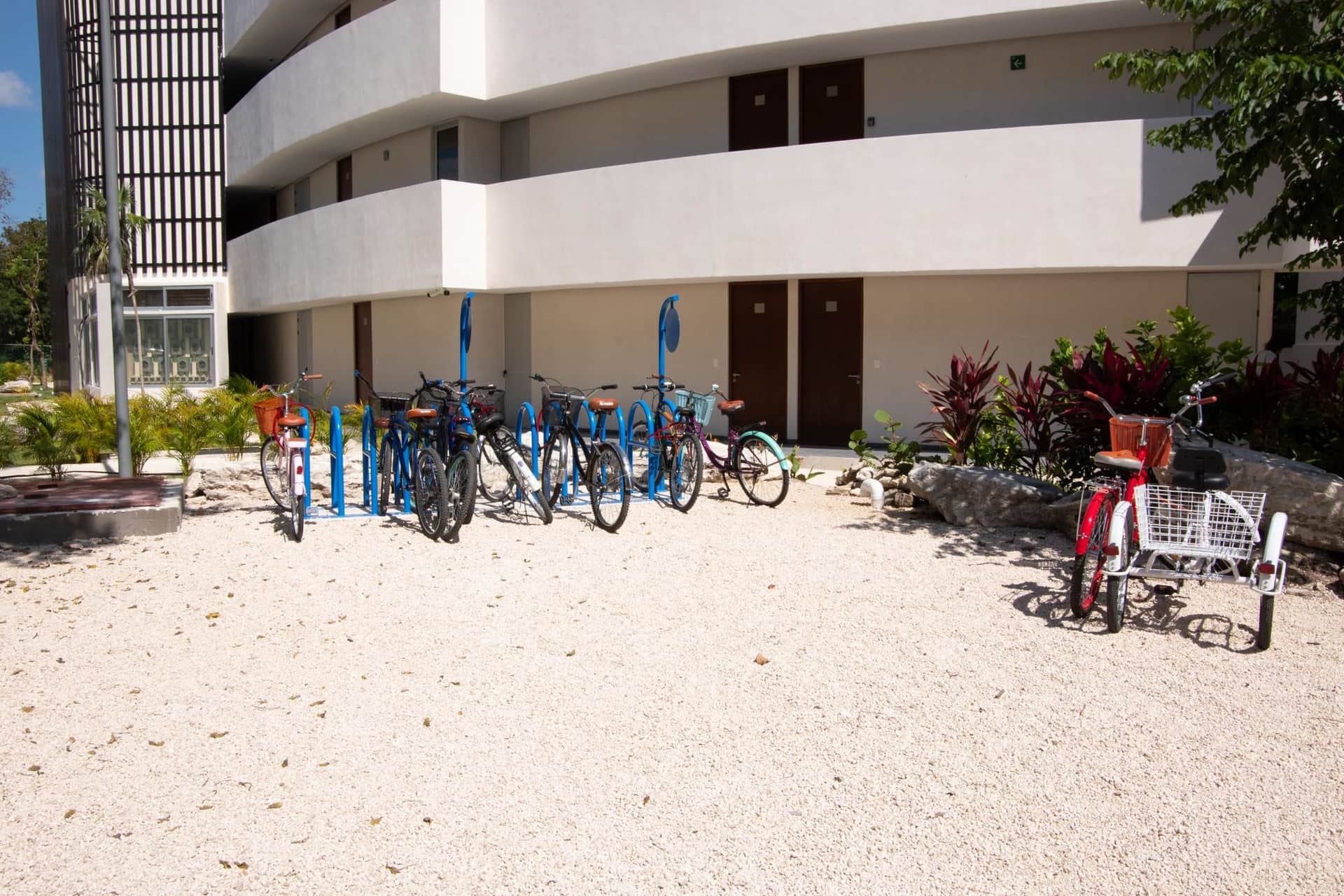 Bicycle rental amenity at The Leaf Playacar