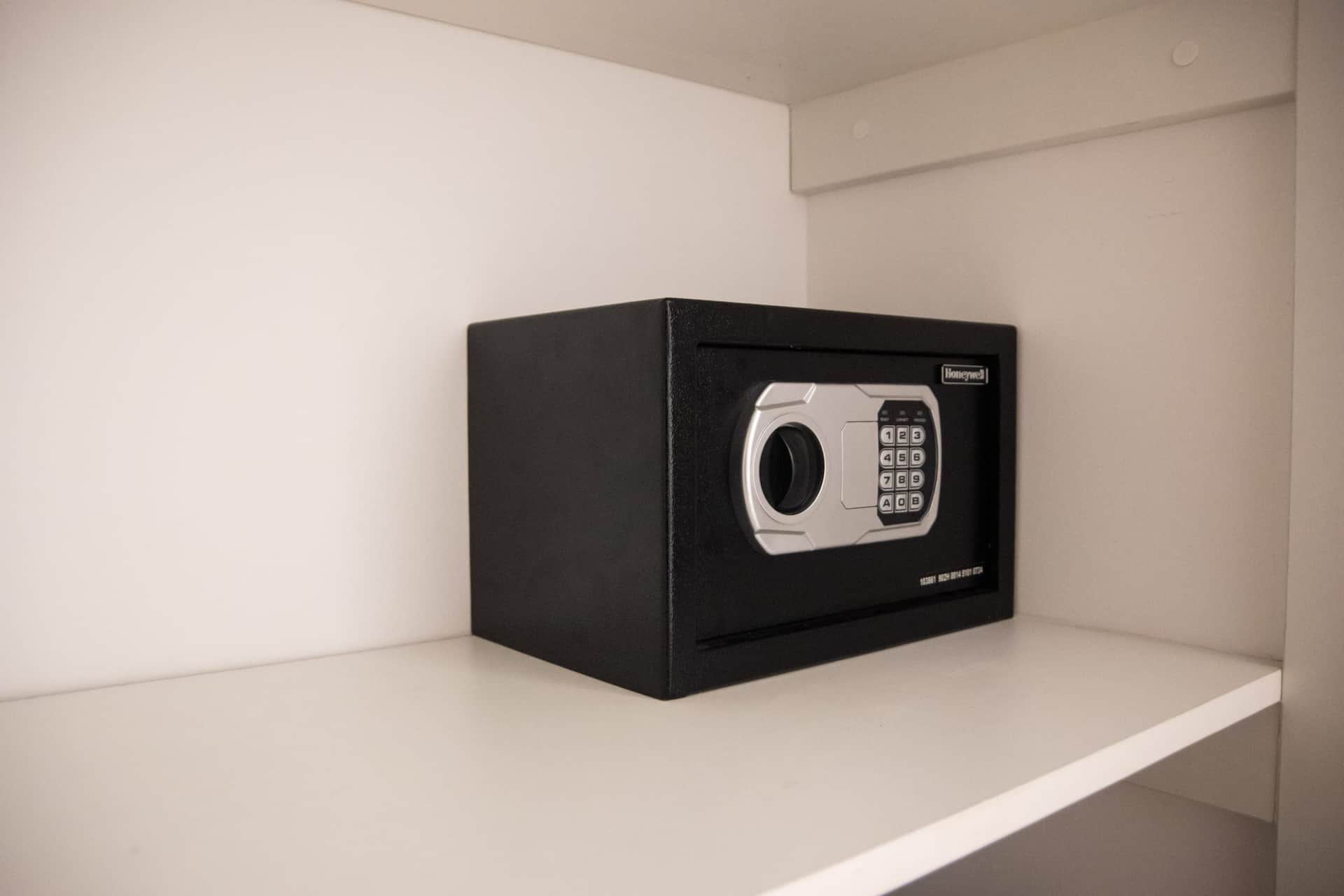 In-room digital security safe at The Leaf Playacar vacation rental